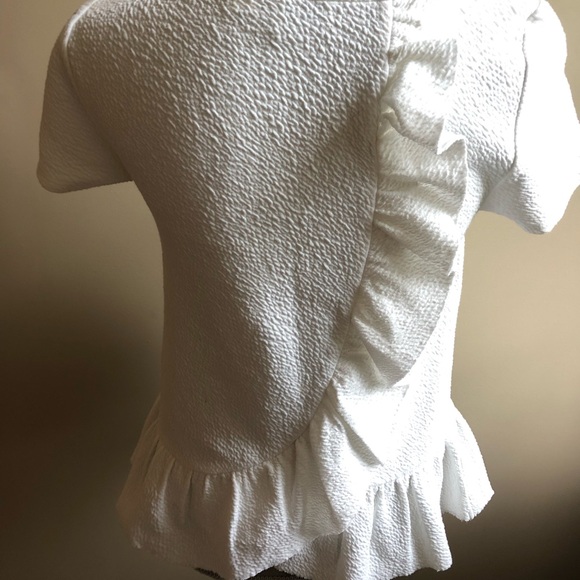 White ruffle top - Picture 3 of 6